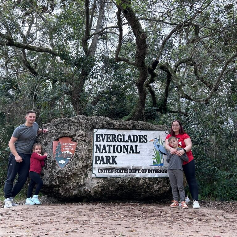 Our family visiting Everglades National Park with kids