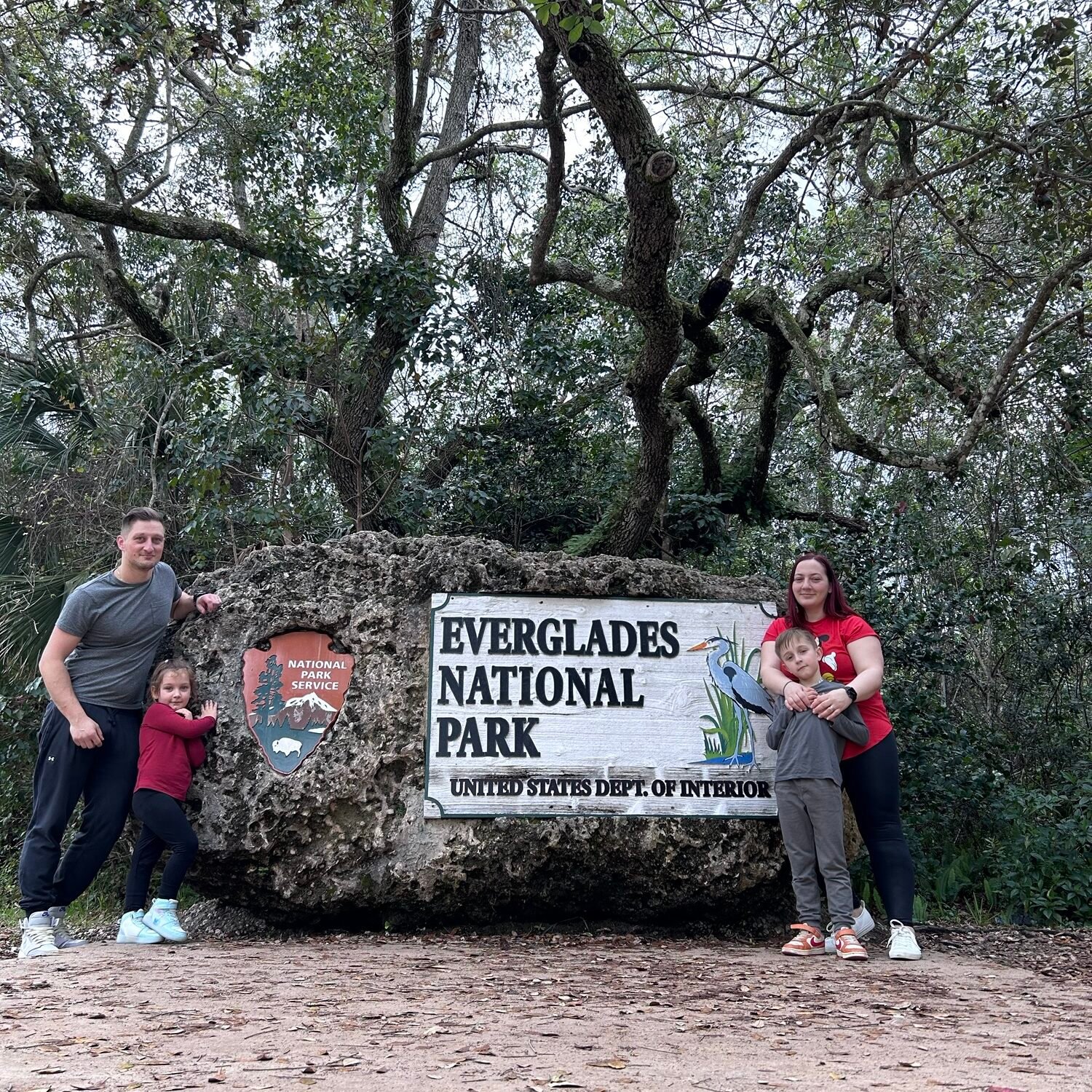 Our family visiting Everglades National Park with kids