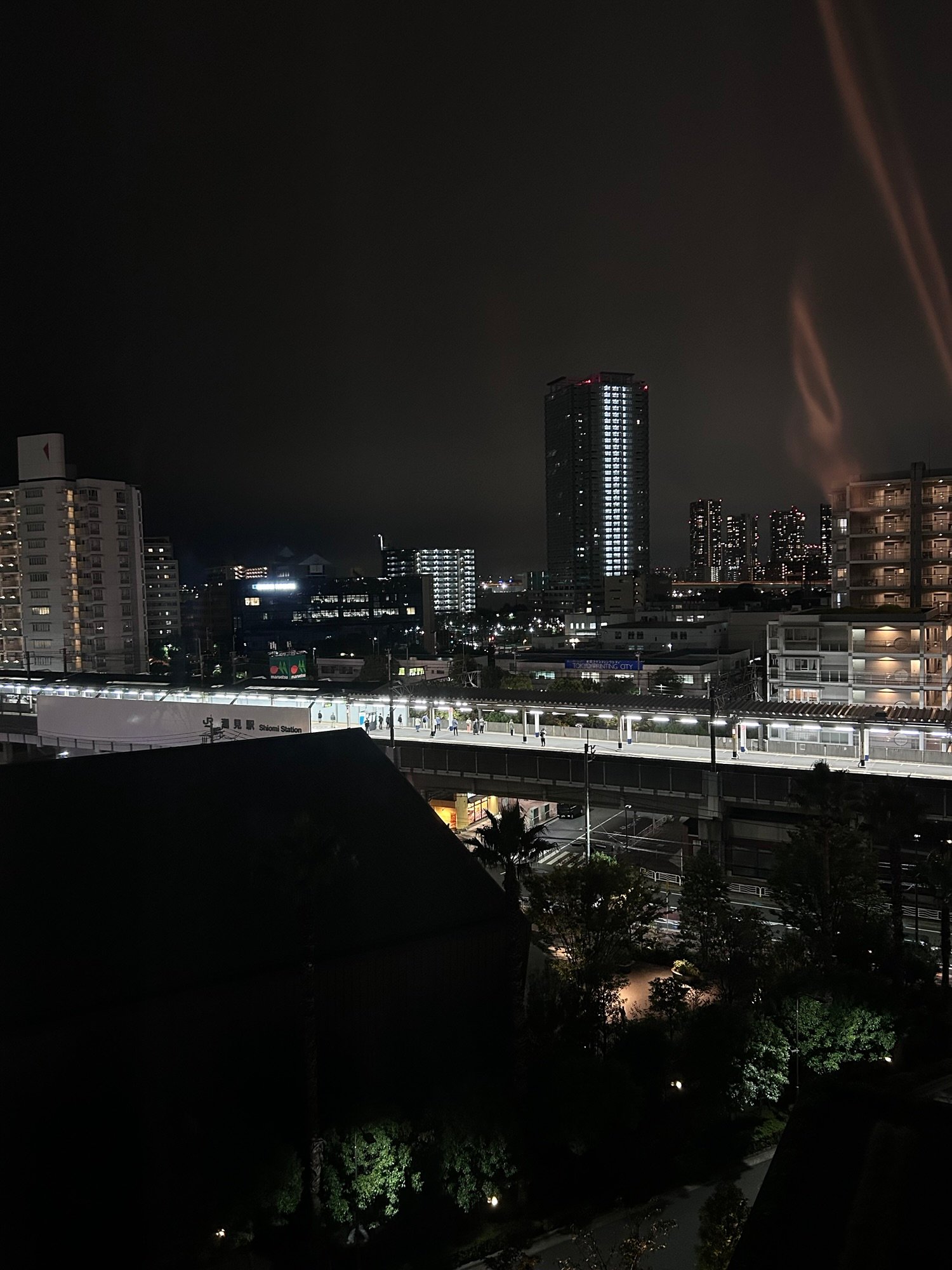 View of Shiomi Station from Tokyo Bay Shiomi Prince Hotel