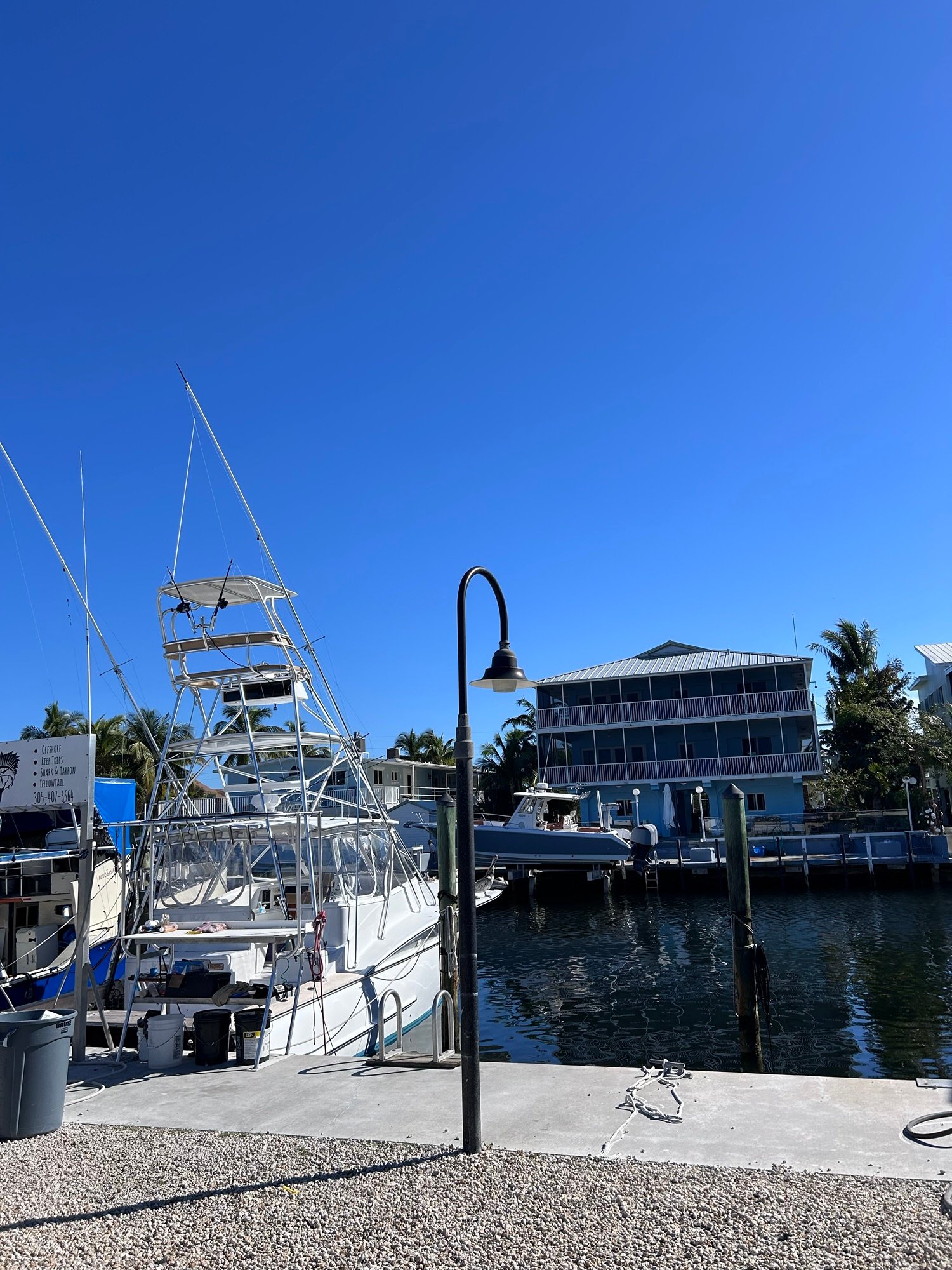 Boats by the water in Key Largo Florida Keys