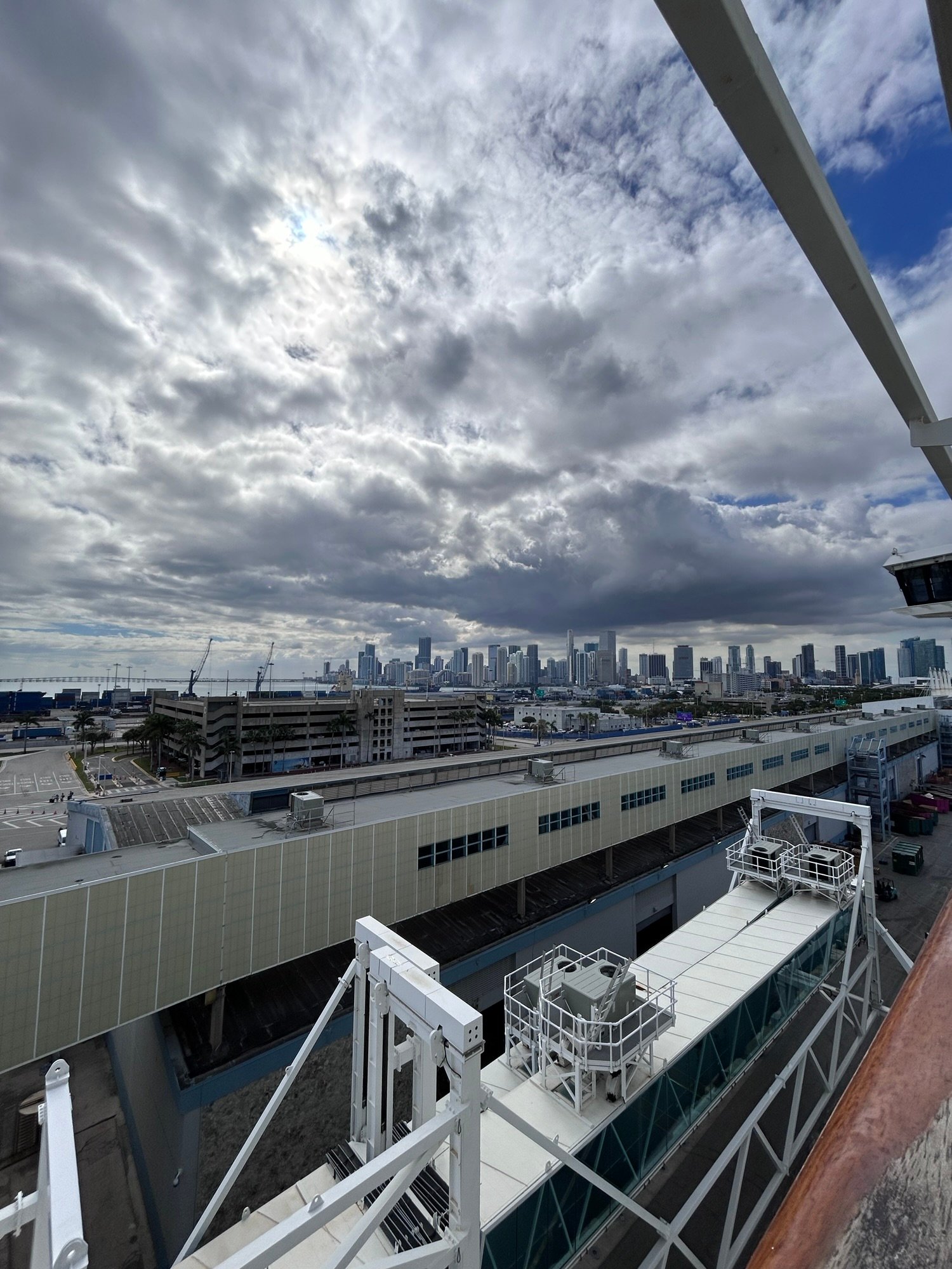 Miami skyline seen from MSC Divina before our Bahamas cruise