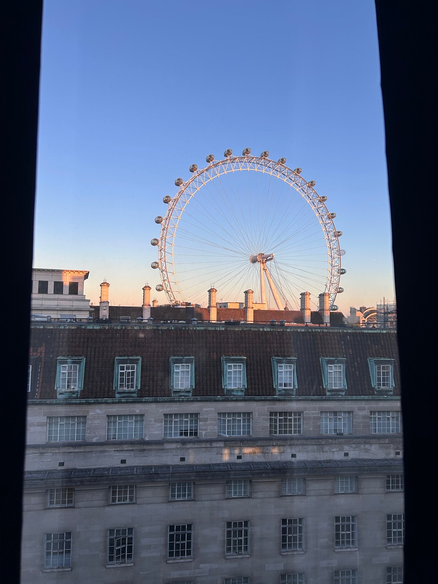 London Eye view from Premier Inn London Waterloo hotel room
