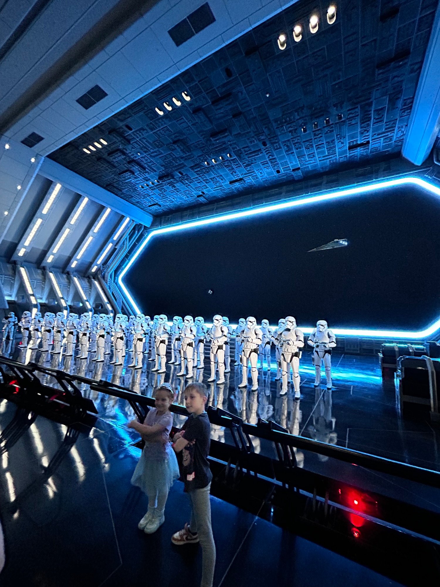 Stormtroopers inside Star Wars Rise of the Resistance at Hollywood Studios