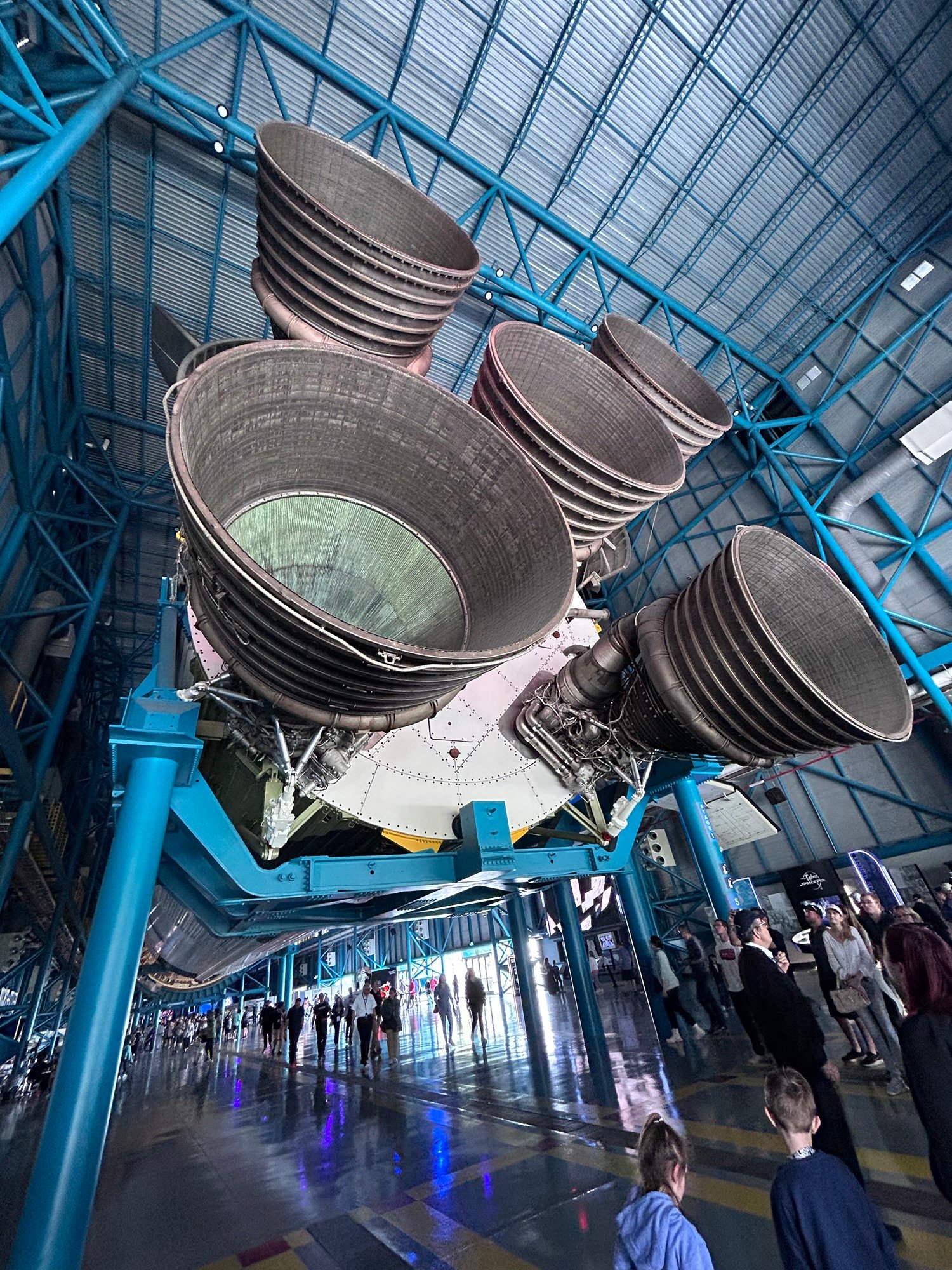 Saturn V rocket engines at Kennedy Space Center